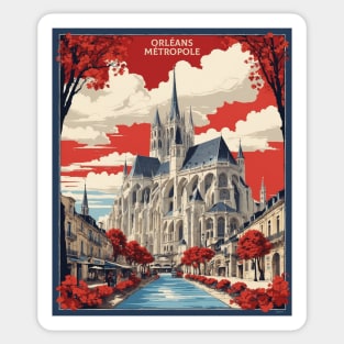 Orleans Metropole France Vintage Poster Tourism Sticker